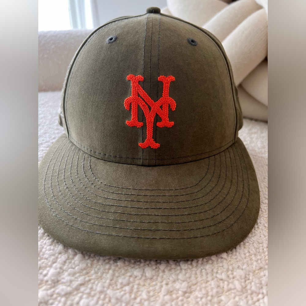 NWT Aime Leon Dore Never Worn S2021 Brushed Nylon Olive Mets Hat Fitted SZ 7
